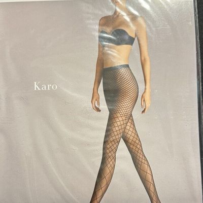 Wolford Karo Tights (Brand New) Sahara/Black Color  Medium